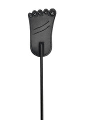 Rouge Foot Leather Riding Crop - Black