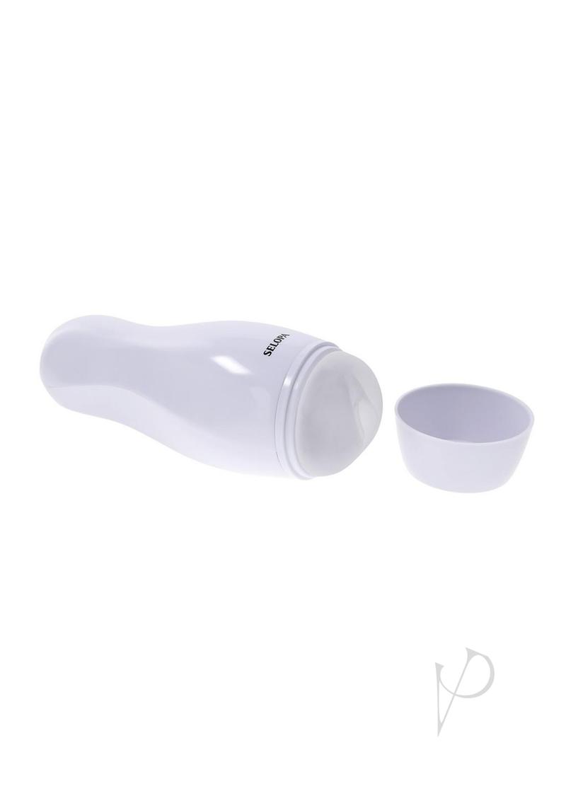 Selopa Pleasure Can Rechargeable Silicone Pussy Stroker - White
