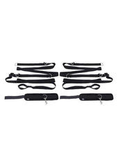 Sex and Mischief Anywhere You Dare Bondage Restraint System - Black/Silver