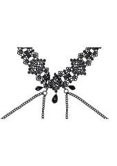 Sex and Mischief Lace Collar with Nipple Ties