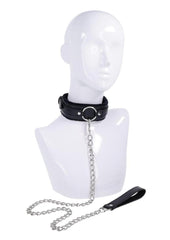 Sex and Mischief Shadow Collar and Leash - Black/Silver