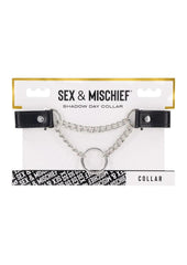 Sex and Mischief Shadow Day Collar - Black/Metal/Silver