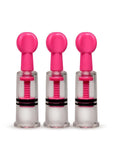 Size Matters Maxtwist Clit and Nipple Triple Sucker - Pink - Set