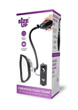 Size Up Classic Vibrating Pussy Pump - Black/Clear