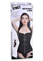 Strict Lace-Up Corset Vest and Thong