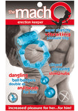 The Macho Erection Keeper Vibrating Cock Ring - Blue