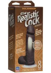 The Realistic Cock Ultraskyn Dildo - Black - 8in