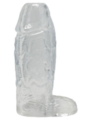 Titanmen Cock Sleeve with Ball Strap - Clear - 6in