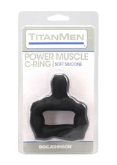 Titanmen Muscle Bound Cock Ring - Black - 42mm