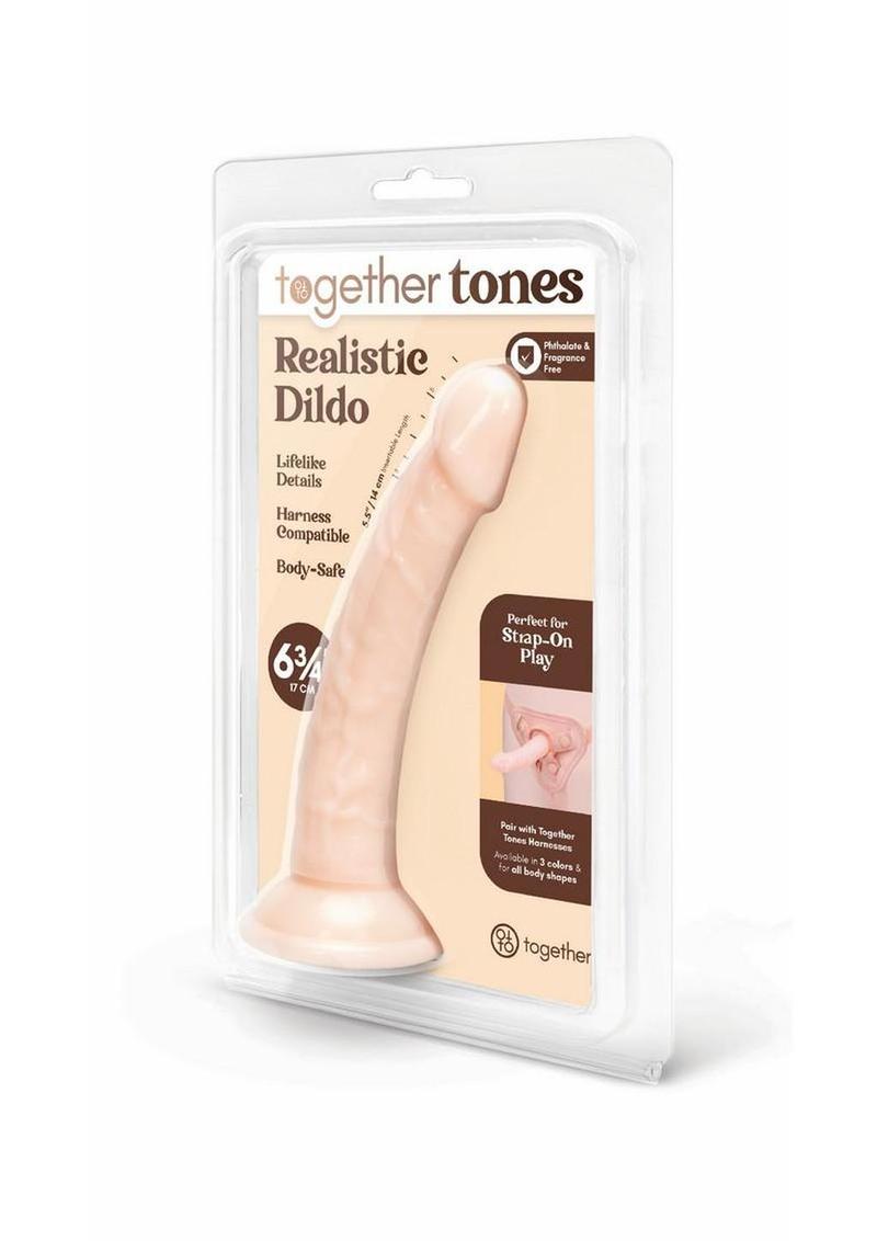 Together Realistic Dildo with Suction Base - Vanilla - 6.75in