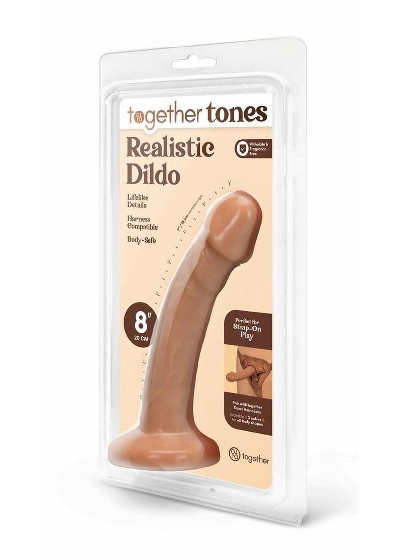 Together Realistic Dildo with Suction Base - Caramel - 8in