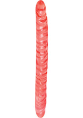 Translucence Viened Super Slim Dildo - Pink - 17.5in
