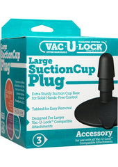 Vac U Lock Large Suction Cup Plug Accessory - Black - Large