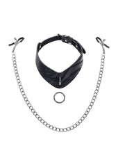 Velvet Noir Collar and Removable Clamps