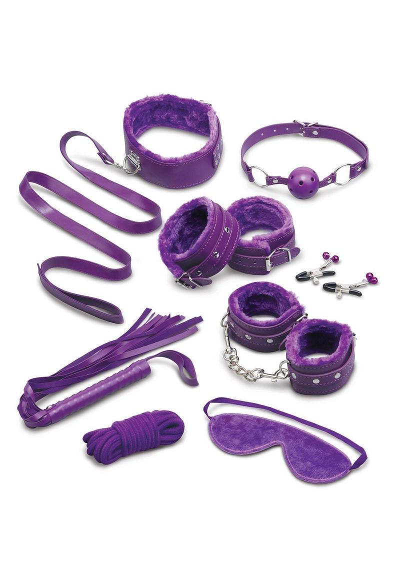 WhipSmart Fuzzy Collection Bondage Kit - Purple