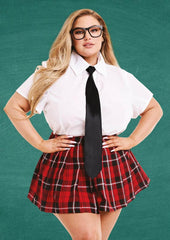 Womens 4pc Private School Sweetheart Cos - Queen