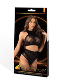 2pc Crop Top and High Waisted Hot Pant
