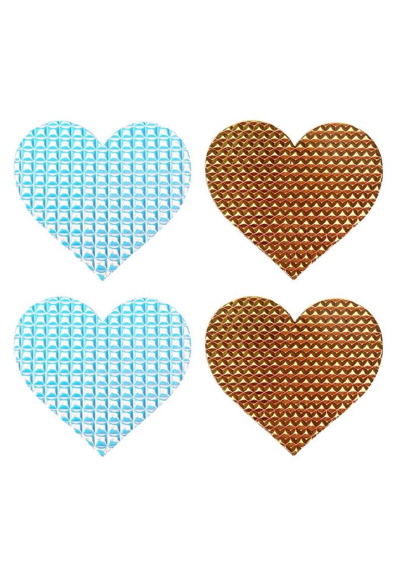 3d Metallic Hearts