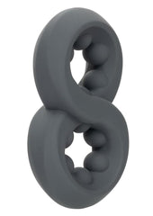 Alpha Liquid Silicone Beaded Crazy 8 Cock Ring