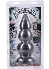 American Bombshell Triple Payload Anal Plug - Gun Metal
