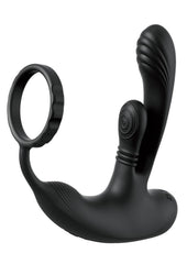 Anal Fantasy Elite Ass-Gasm Intimotion Multi-Motor Rechargeable Silicone Anal Plug - Black