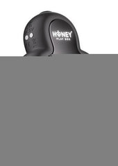 Anello App Control Vibrating Silicone Rechargeable Cock Ring with Clitoral Stimulator - Black