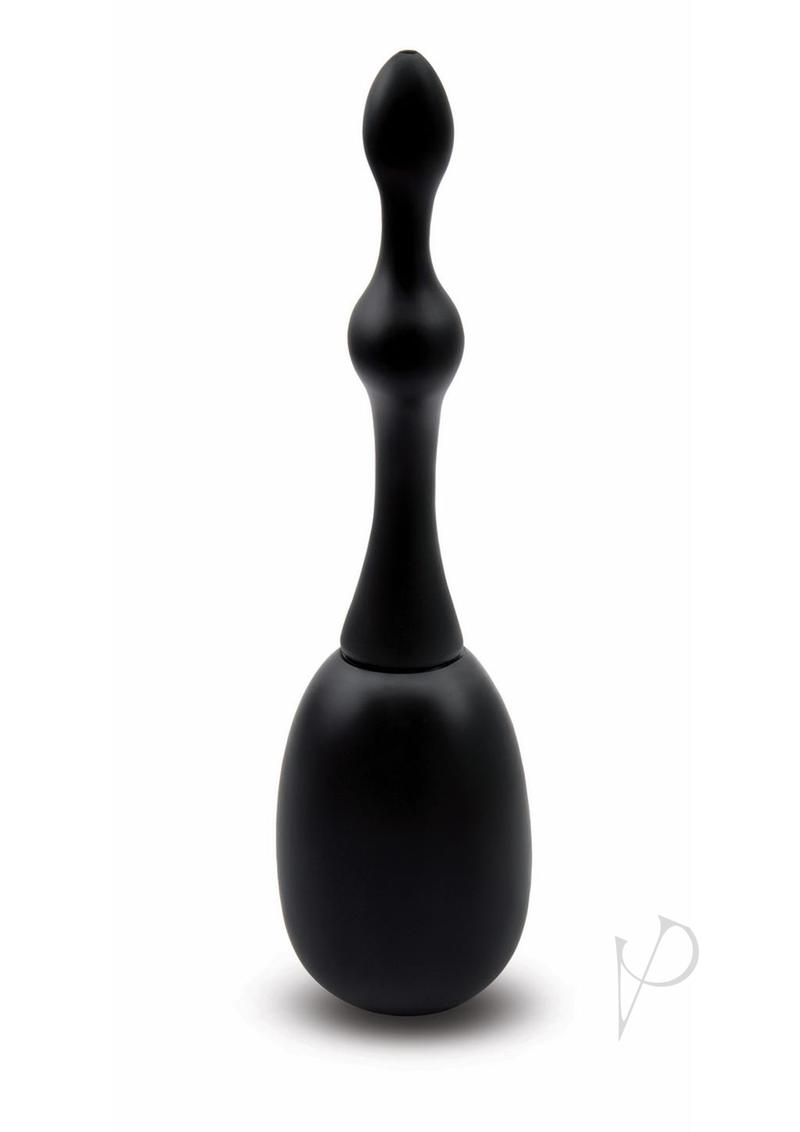 Aquaclean 150ml One Way Valve Douche with Anal Bead Nozzle - Black