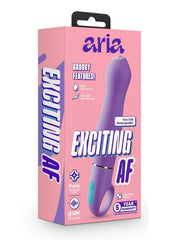 Aria Exciting AF Silicone Rechargeable Vibrator - Blue/Indigo