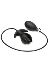 Ass Lock Magnetic Inflatable Anchor Silicone Anal Plug - Black