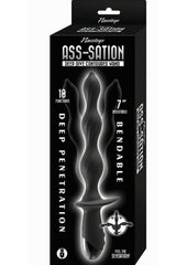 Ass-Sation Deep Dive Contoured Wand Rechargeable Silicone Anal Probe - Black