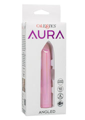 Aura Angled Rechargeable Silicone Vibrator - Pink