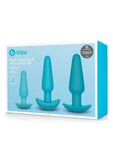 B-Vibe Anal Education Set Rechargeable Silicone Anal Play - Blue