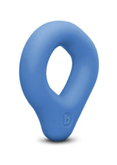 B-Vibe Flex Ring Drip Silicone Cock Ring - Blue
