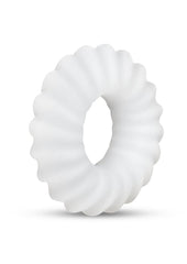 B-Vibe Flex Ring Ripple Silicone Cock Ring - White