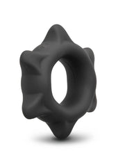 B-Vibe Flex Ring Spike Silicone Cock Ring - Black