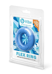 B-Vibe Flex Ring Ultra Soft Silicone Cock Ring - Blue