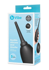 B-Vibe Flexible Silicone Anal Douche - Black