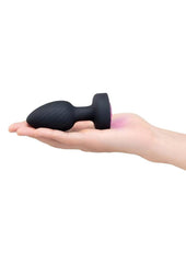 B-Vibe Light-Up Rechargeable Silicone Butt Plug 3.5in with Remote Control