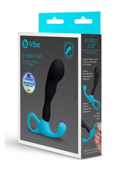 B-Vibe P-Spot Curl Silicone Prostate Massager - Black/Teal