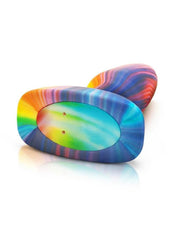 B-Vibe Peace and Love Rechargeable Silicone Rimming Plug with Remote Control - Tie Die