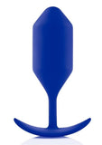 B-Vibe Snug Plug 4 Silicone Weighted Anal Plug - Blue/Navy