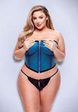 Baci Clear Pvc Bustier-Blue-1x/2x