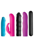 Bang! 4-In-1 XL Silicone Rechargeable Bullet Vibrator and Sleeve Kit - Multicolor