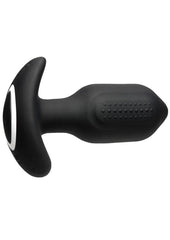 Bang! Bumpy Vibrating Rechargeable Silicone Butt Plug - Black