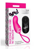 Bang Silicone Rechargeable Mini Vibrator with Remote Control - Pink