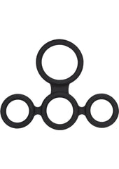 Big Man's Spreader Silicone Cock Ring - Black