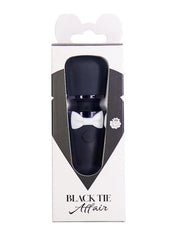 Black Tie Affair Bowtie Silicone Rechargeable Wand - Black/White