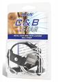 Blue Line C and B Gear Metal Cock Ring with Locking Ball Strap