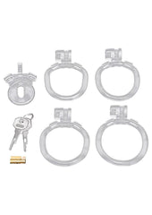 Blueline Acrylic See Thru Mini Cock Micro Chastity Cage