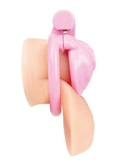 Blueline Bitchboy Degrading Mini Chastity Cage with Pussy Shape